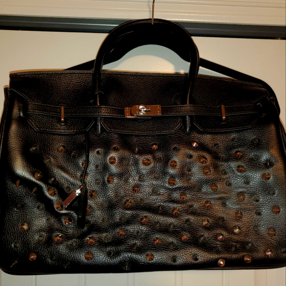 Melrose Glam Studded Leather Bag